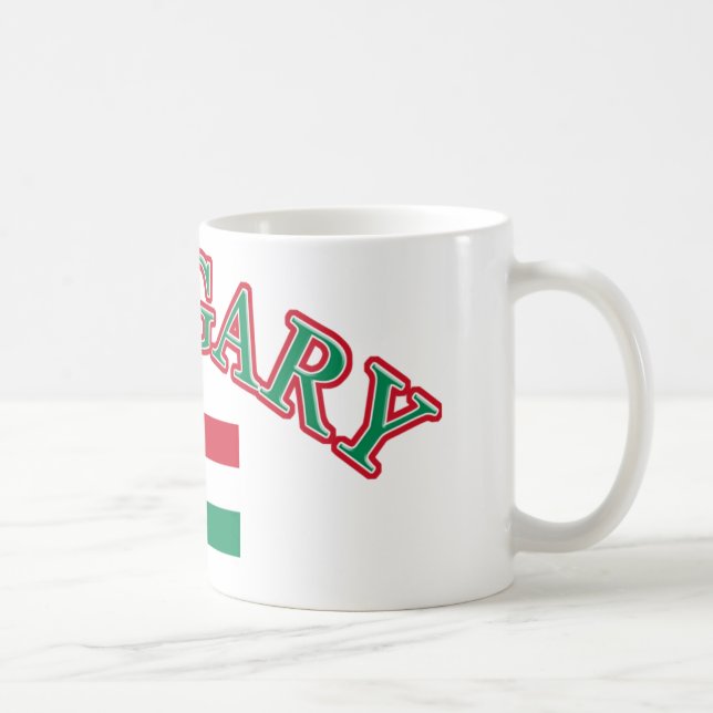 Caneca De Café Design do futebol de Hungria (Direita)