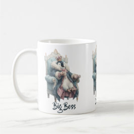 Caneca De Café Design do Grande Chefe Pinguim de Inverno
