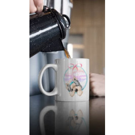 Caneca De Café Design do KiniArt Yorkie Coquette