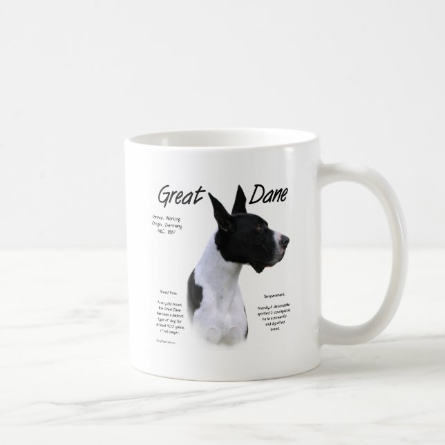 Caneca De Café Design do Mantle Great Dane History (Direita)