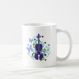 Caneca De Café Design do violino do céu