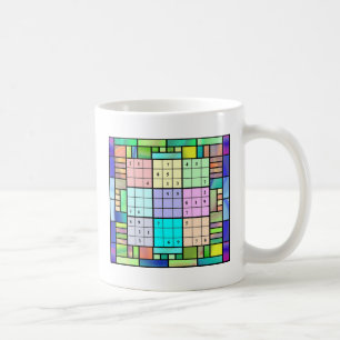 Caneca De Café Design do vitral de Sudoku