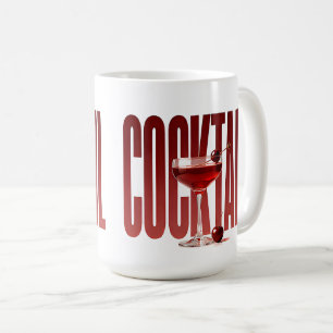 Caneca De Café Design Editorial de Mixologia de Luxo de Coquetel