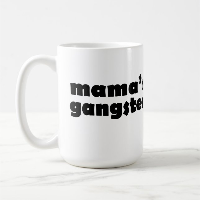 Caneca De Café design engraçado de gângster da mamãe (Esquerda)