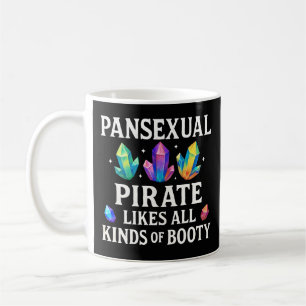 Caneca De Café Design Engraçado de Punheta de Pirata Pansexual