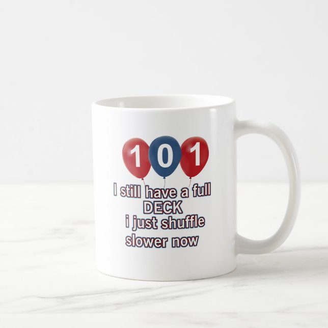 Caneca De Café design engraçado de um aniversário de 101 anos (Direita)