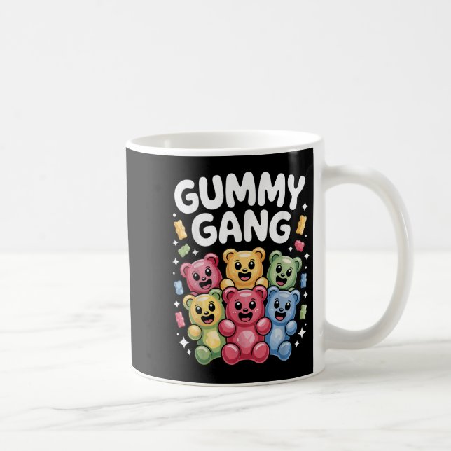 Caneca De Café Design Engraçado Do Urso Gummy Para Homens Mulhere (Direita)