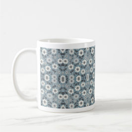 Caneca De Café Design Floral de Fundo da cinza