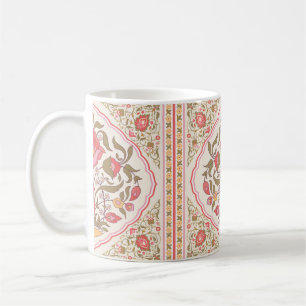 Caneca De Café Design floral de ornamentado estilo oriental