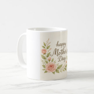 Caneca De Café Design Floral Elegante
