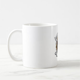 Caneca De Café Design Floral Louco Citação Vintage Vaca das Terra