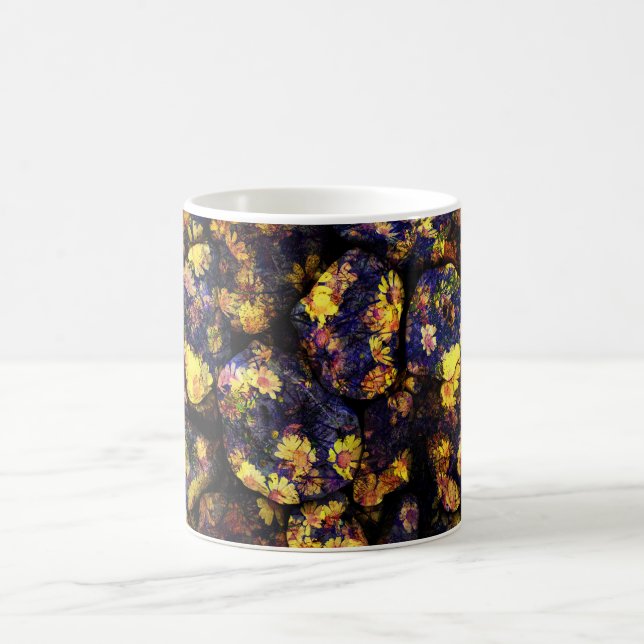 Caneca De Café design floral moderno legal (Centro)