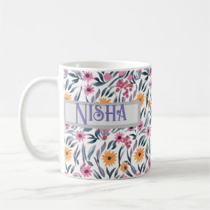 CANECA DE CAFÉ DESIGN FLORAL PERSONALIZADA DO DIA DE AS MÃES
