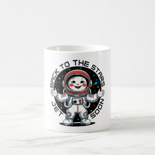 Caneca De Café Design fofo de astronauta de volta às estrelas