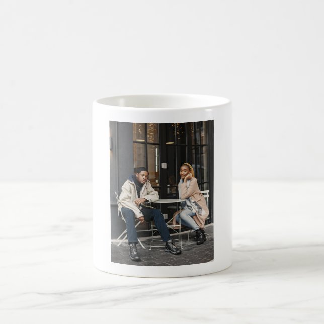 Caneca De Café Design Foto do seu próprio Solteiro (Centro)