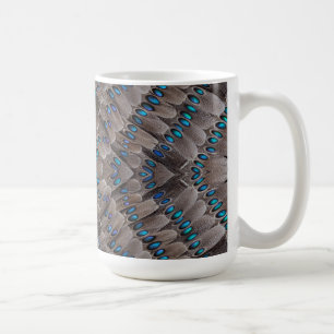 Caneca De Café Design Fractal Pena de Faisão