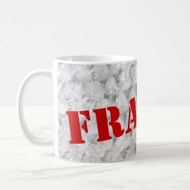 Caneca De Café Design frágil do invólucro com bolhas de ar da (Esquerda)