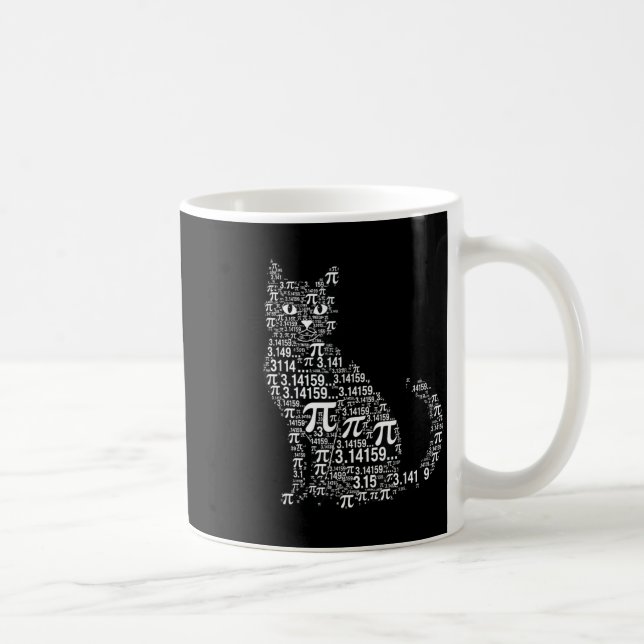 Caneca De Café design geek amante de matemática gato engraçado  (Direita)