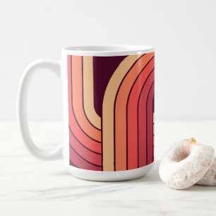 Caneca De Café Design Geométrico Retro MCM Anos 70