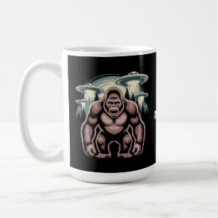 Caneca De Café Design Gráfico Engraçado de Alienígena de de Sasq