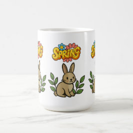 Caneca De Café Design Gráfico Retro dos Anos 70 de Coelho da Prim