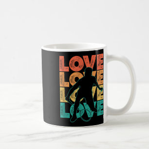 Caneca De Café Design Gráfico Tema Eu Amo Badminton Retro