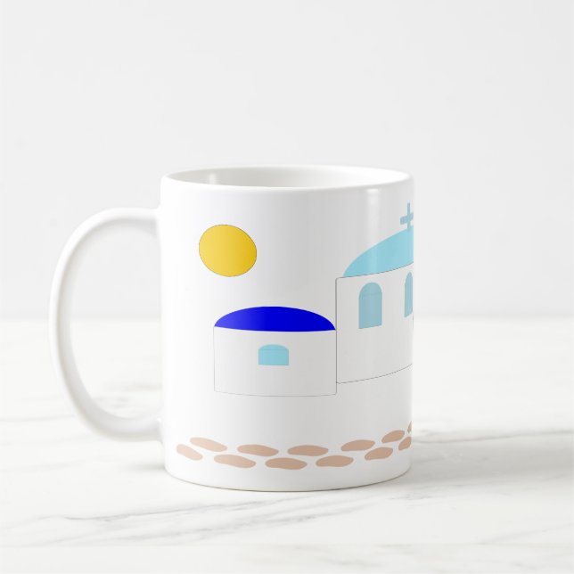 Caneca De Café Design grego apenas adicione texto (Esquerda)