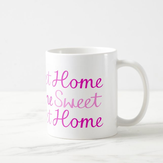 Caneca De Café Design Home doce Home do roteiro nos rosa (Direita)