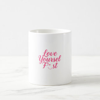 Caneca De Café Design Inspiracional de amor próprio
