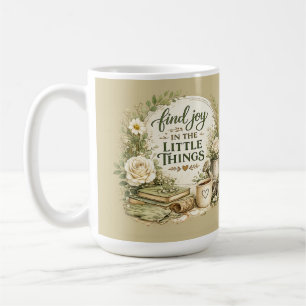 Caneca De Café Design Inspirador Cottagecore Floral Botânico