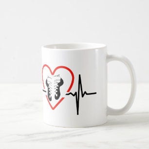 Caneca De Café Design irlandês da pulsação do coração do