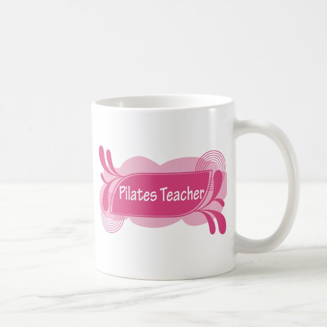 Caneca De Café Design legal do professor orgulhoso de Pilates! (Direita)