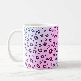Caneca de café design-leopardo-púrpura personaliza