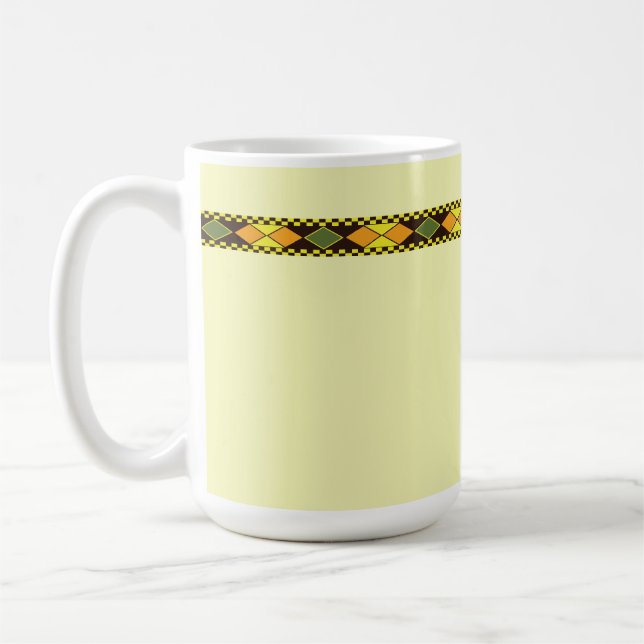 Caneca De Café Design Liso Laranja Amarelo (Esquerda)