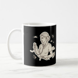 Caneca De Café Design Minimalista de Enfermeira em Linha - Herói