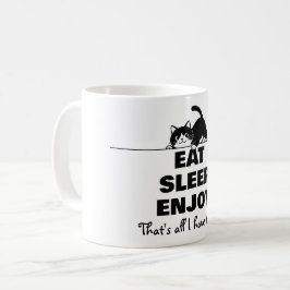 Caneca De Café Design Minimalista de Gatinho Fofo - CAT 6