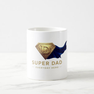 Caneca De Café Design Minimalista do Dia dos Pais Super-Herói