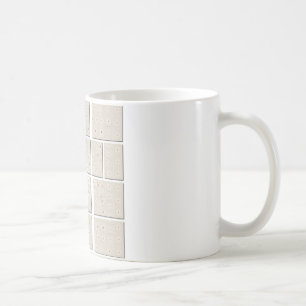 Caneca De Café Design minúsculo neutro de bege geométrico