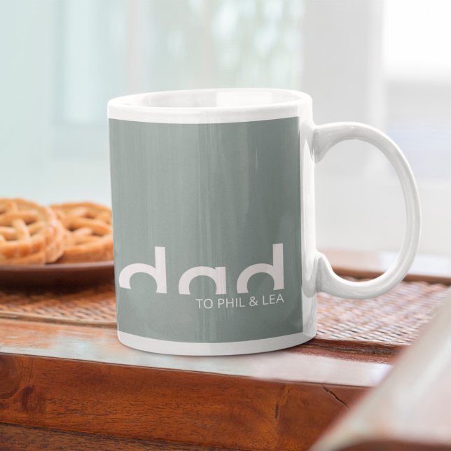 Caneca De Café Design moderno e simples para Pai (Criador carregado)