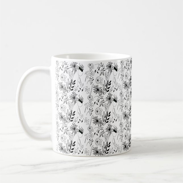 Caneca De Café Design monocromático em greve (Esquerda)