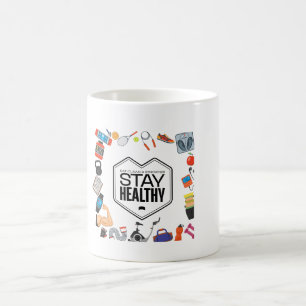 Caneca De Café design motivacional para manter a saúde