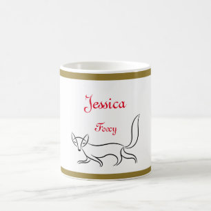 Caneca De Café design Mug personalizado 'Foxy'