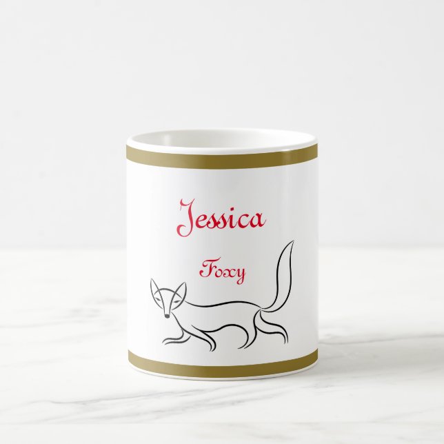 Caneca De Café Design Mug personalizado 'Foxy' (Centro)