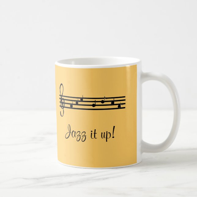 Caneca De Café Design Musical Jazz it Up (Direita)