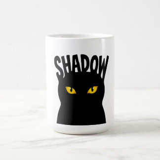 Caneca De Café Design Olhos de Gato Preto Misterioso