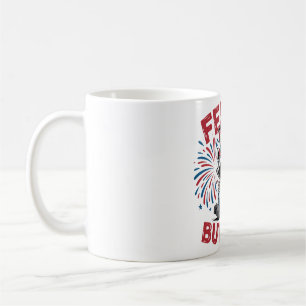 Caneca De Café Design Patriótico Feral Mas Livre Raccoon