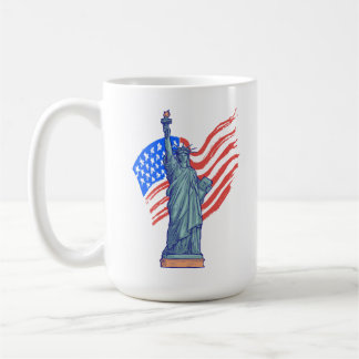 Caneca De Café Design Patriótico Vintage para o 4 de Julho