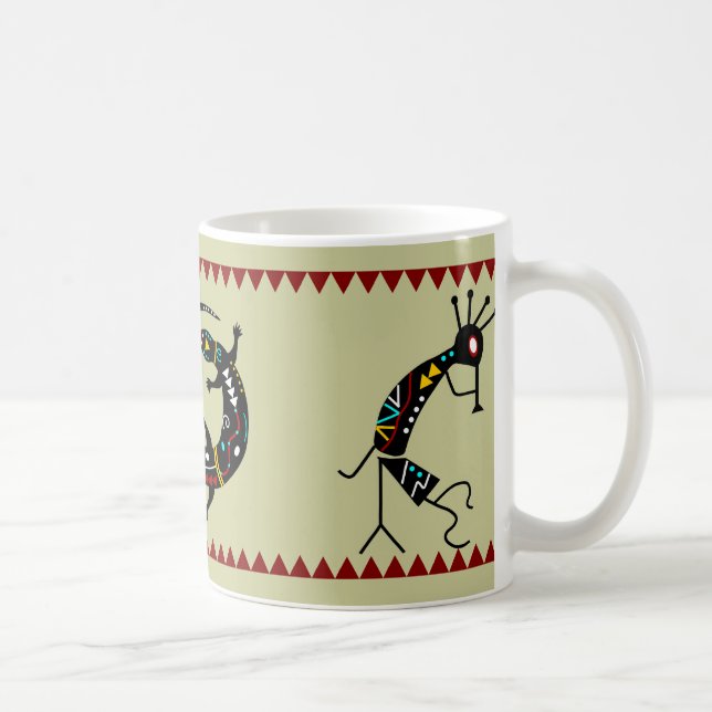 Caneca De Café Design Personalizado Aztec Sudoeste de Kokopelli (Direita)