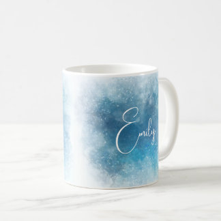 Caneca De Café Design personalizado com aquarela com nome