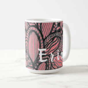 Caneca De Café Design personalizado de café com esboço manual
